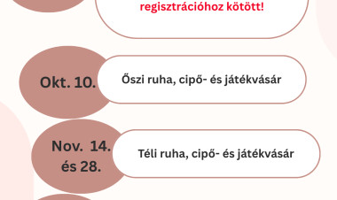 Őszi ruha-, cipő- és játékvásárral folytatódik a Kertvárosi Bababörze