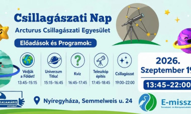 Csillagászati Nap Nyíregyházán – előadásokkal, kvízzel, teleszkópépítéssel és esti csillagászattal