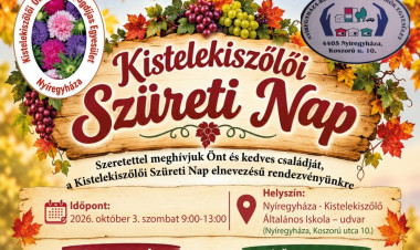 Szüreti hangulat, felvonulás és családi programok – Jön a Kistelekiszőlői Szüreti Nap