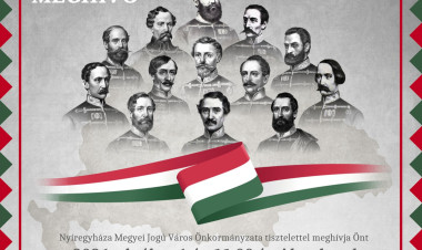 Az aradi vértanúkra emlékeznek Nyíregyházán – ünnepi megemlékezést tartanak október 6-án