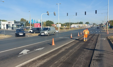 Útburkolat-helyreállítási munkálatok zajlanak a 4-es főútvonalon