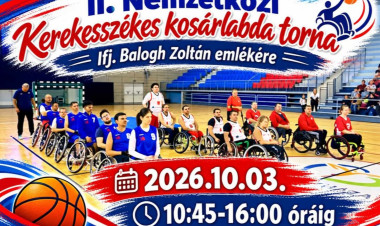 Nemzetközi kerekesszékes kosárlabdatornát rendeznek Nyíregyházán – Ifj. Balogh Zoltán emlékére