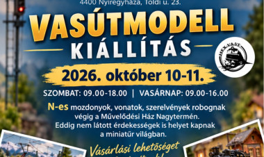 Vasútmodell-kiállítás Nyíregyházán – Két napon át robognak a miniatűr szerelvények
