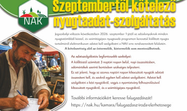 Szeptembertől kötelező a nyugtaadat-szolgáltatás – ingyenes tájékoztatókat tartanak a kistermelőknek