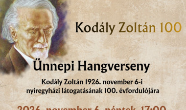 Ünnepi hangversennyel emlékeznek Kodály Zoltán nyíregyházi látogatására