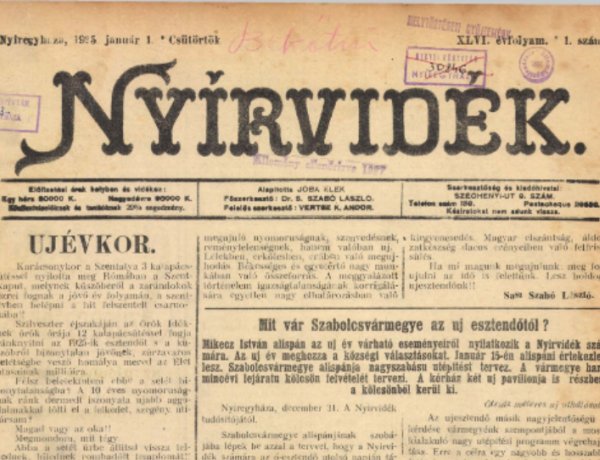 95 éve a nyíregyházi nyomdászat ipari fejlődéséről cikkezett a Nyírvidék