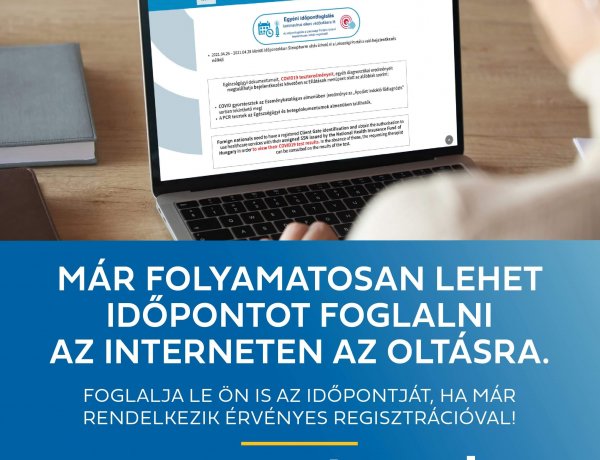 Csütörtöktől is foglalhatunk online oltási időpontot         