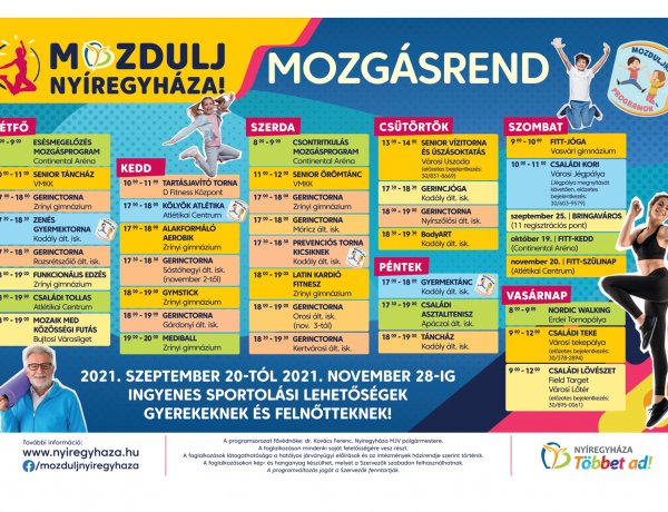 Mozdulj Nyíregyháza! – Szeptember 20-tól ismét együtt mozdul a város, új helyszíneken is!