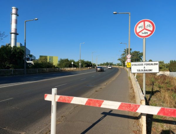 A Tiszavasvári úti felüljárón szünetel a kerékpáros forgalom                    