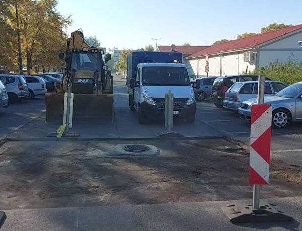 A Család utcai szervizúton helyreállítási munkálatokat végzett a NYÍRVV