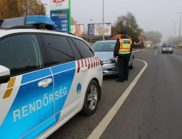 Közlekedésbiztonsági ellenőrzés Nyíregyházán
