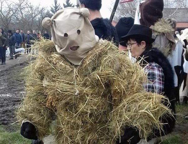 Szatmári állatalakoskodó felvonulás a disznótoros fesztiválon