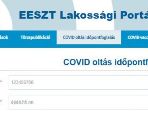 Folyamatosan nyitva van a regisztrációs és az időpontfoglaló honlap
