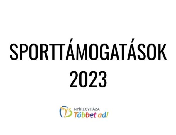 Sporttámogatások 2023 