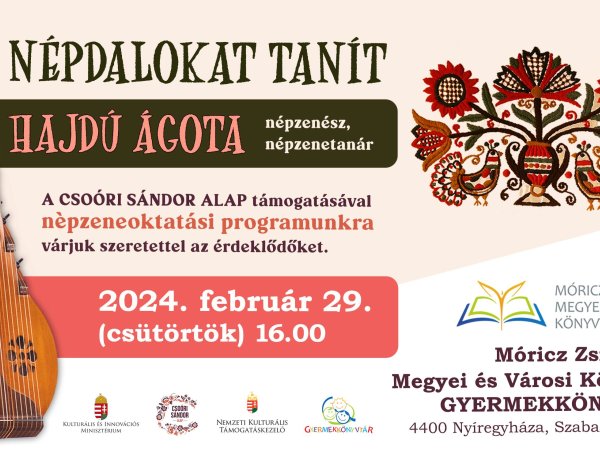 Volna kedve népdalokat tanulni a csemetével?
