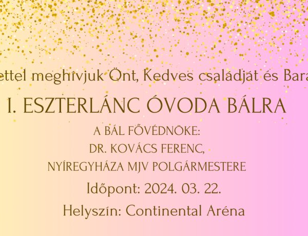 Az első bálját rendezi az Eszterlánc óvoda
