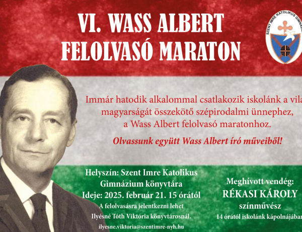  Wass felolvasó maraton – Hatodik alkalommal rendezik meg, Rékasi is eljön!