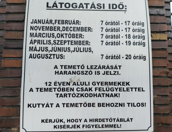 Így módosul a temető látogatási rendje márciustól