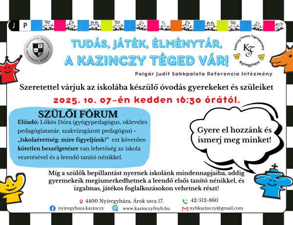 „Tudás, játék, élménytár - a Kazinczy Téged vár!”