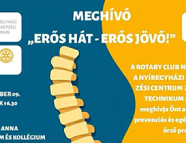 „Erős hát, erős jövő – előadás a gerinc védelméről”