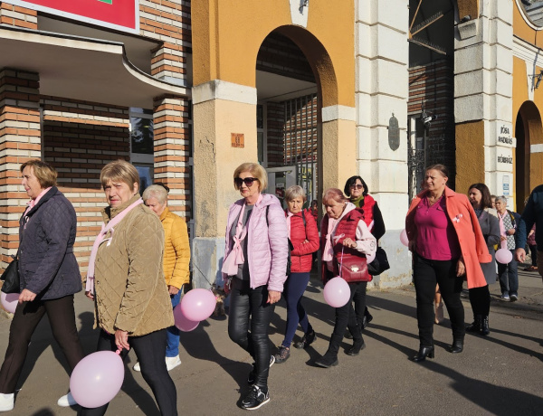 Rózsaszín szalagos séta – A rák elleni küzdelemre hívták fel a figyelmet