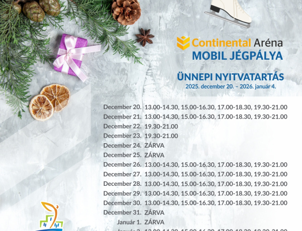 Így lesz nyitva a jégpálya az ünnepek alatt! 