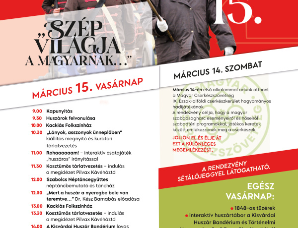 „Szép világa a magyarnak…” – forradalmi hangulatban nyit a Sóstói Múzeumfalu