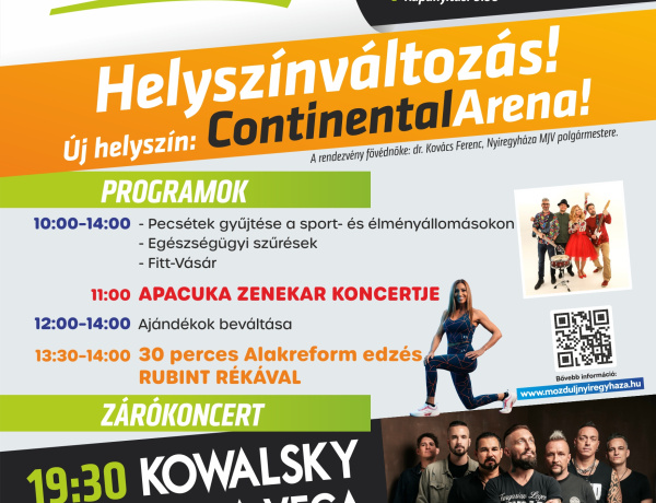 Rubint Réka, Kowalsky meg a Vega és családi programok – a Continental Arénába költözik a Fitt Stadion