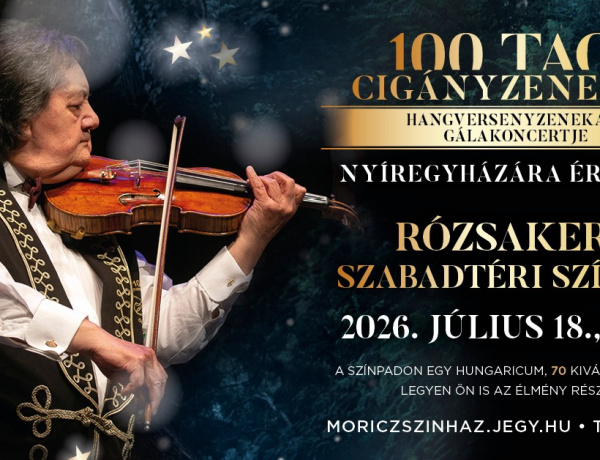  A 100 Tagú Cigányzenekar ad koncertet nyáron a Rózsakert Szabadtéri Színpadon