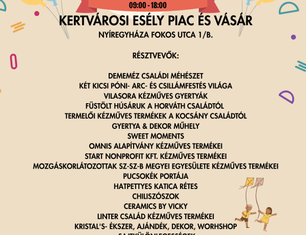 Kézműves forgataggal és családi nappal várják az érdeklődőket a Kertvárosban