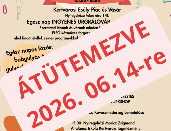 Az időjárás miatt új időpontban rendezik meg az Első Kézműves Forgatagot és Családi Napot