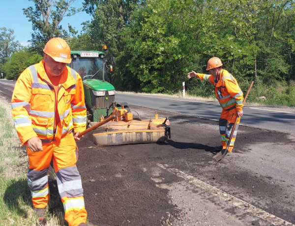 Megújul a 38-as főút Nyírtelek és Rakamaz közötti szakasza
