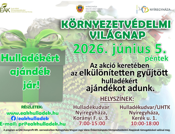 Ajándékkal ösztönzik a szelektív hulladékgyűjtést Nyíregyházán