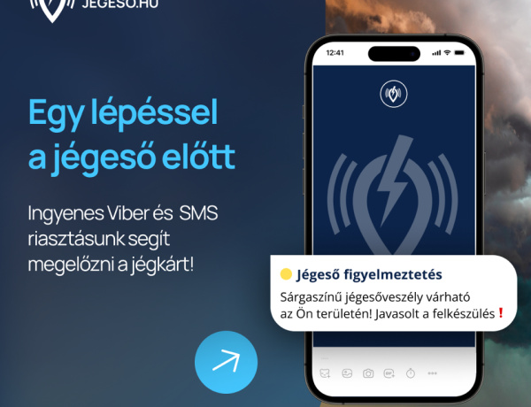 Ingyenes jégeső-riasztással segíti a felkészülést egy új magyar szolgáltatás