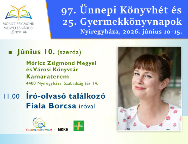 Fiala Borcsával találkozhatnak az olvasók a Könyvhéten