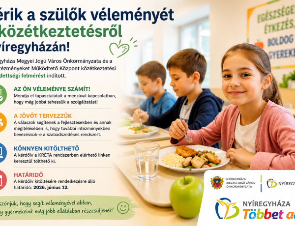 Önkormányzati felhívás - A közétkeztetésről kérik a szülők véleményét 