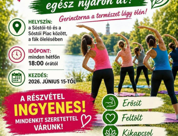 Ingyenes gerinctornával várják a mozogni vágyókat Sóstón