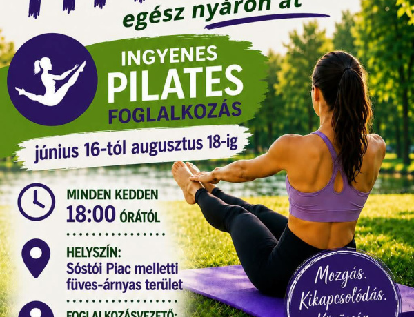 Ingyenes pilatesfoglalkozások indulnak a Sóstói-tó mellett
