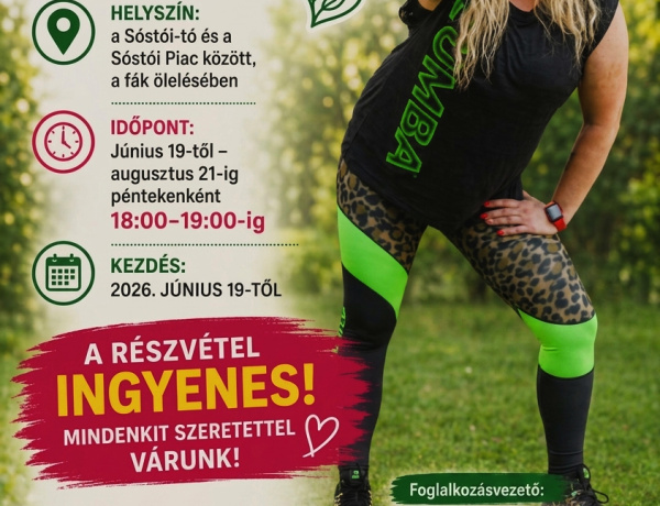 Ingyenes zumbafoglalkozásokkal pezsdülnek fel a nyári esték Sóstón