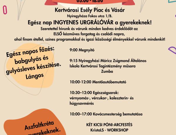 Családi nappal és kézműves forgataggal várják az érdeklődőket a Kertvárosban