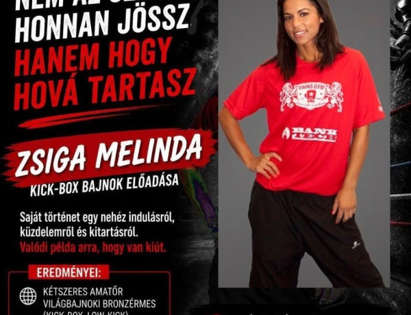 Zsiga Melinda motivációs előadást tart a Bencsben