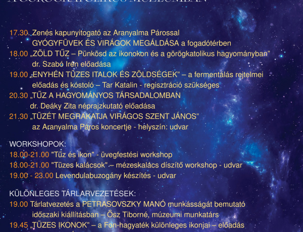Tüzes programokkal várja a látogatókat a Görögkatolikus Múzeum a Múzeumok Éjszakáján