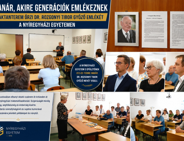 Generációk tanára volt – szaktanterem őrzi dr. Rozgonyi Tibor Győző emlékét a Nyíregyházi Egyeteme