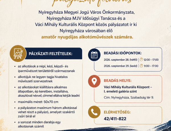 Alkotó idősek jelentkezését várják – ősszel ismét kiállítás nyílik a legszebb pályamunkákból