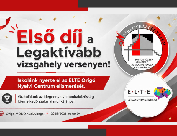Országos első lett az Eötvös Gyakorlóiskola nyelvoktatása