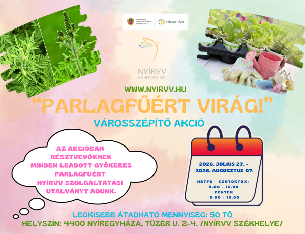 „Parlagfűért virág!” – Ismét elindul a városszépítő akció