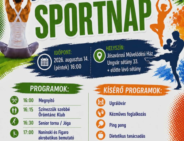 Jósavárosi Sportnap -  Mozgással, bemutatókkal és családi programokkal várják az érdeklődőket