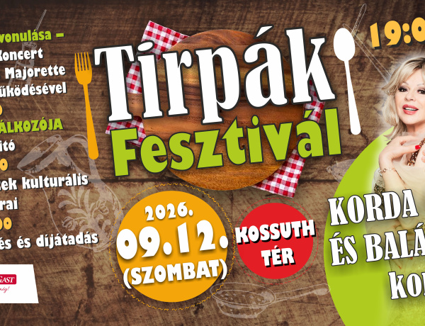 Tirpák Fesztivál 2026 – Ízek, kultúra és zene Nyíregyházán
