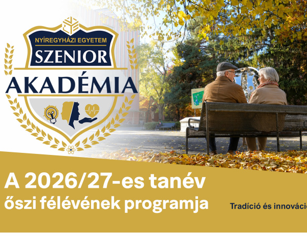 Szeptembertől folytatódik a Szenior Akadémia a Nyíregyházi Egyetemen