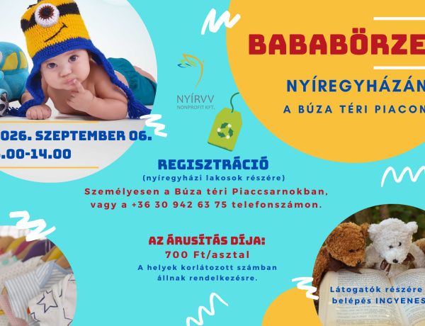Ismét Bababörzét szervez a NYÍRVV Nonprofit Kft.